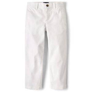Soft White Wide Leg Chino Pants